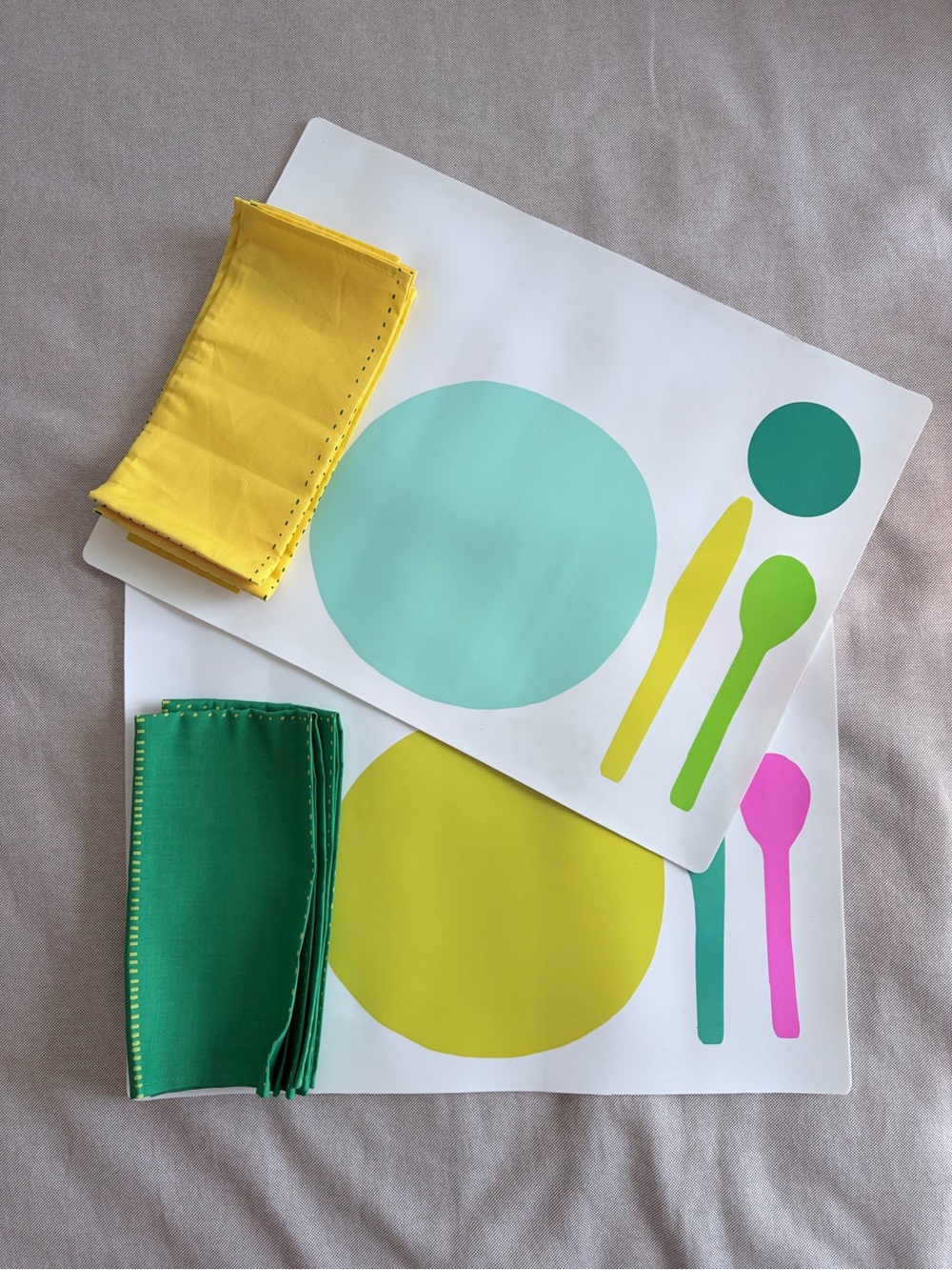 2 sets Lovevery place mats and Napkins